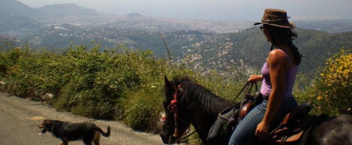photo On horseback above Nice